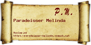 Paradeisser Melinda névjegykártya