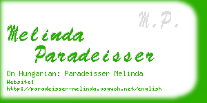 melinda paradeisser business card